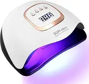 Zawaer UV LED Gel Nail Lamp, 380 W Digital Display Machine, Automatic Sensor 4 Timer Settings, 81 Beads Lamp, Professional Tools Nail Art Dryers for Salon Home
