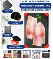 Defroster Tray for Meat Chicken Beef Quick & EZ Defrosting Frozen Food Tray
