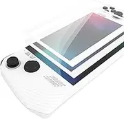 PlayVital 2 Pack White Border Tempered Glass Screen Protector for ROG Ally X 2024, for ROG Ally 2023 Protector Film 7 inch, Anti-Fingerprint, Ultra-Thin, Transparent HD Clear, Anti-Scratch