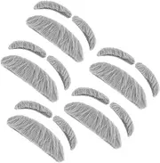 5 Sets Simulated Beard Set Mask Costume Halloween Costumes Fake Beard Professor Costume Accessory Costume Mustaches for Adults Old Man Costume Kit Simulated Rabbit Fur Light Grey