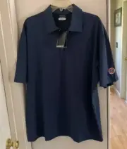 NWT Nike Golf Shirt Mens Navy Blue Dri-Fit Short Sleeve Logo Tide Pods Size L