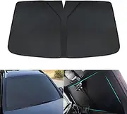Fit for Jeep Wrangler Rubicon 2D 2014-2021, Car Sun Shades Windscreen, Black Windscreen Sunshade, Car Windshield Sun Shade, Easy to Use