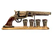 Whiskey Decanter | Barware Set | Home, Dining, Bar Decor | Gun shaped style