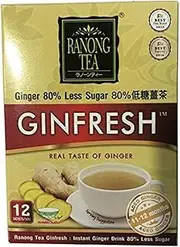 Ranong Tea Less Sugar Ginger Tea, 60 g