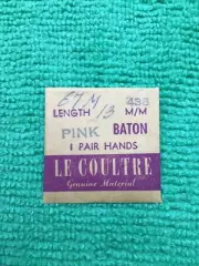 Jaeger Lecoultre Watch Pink Baton Hands Pair, 67-M