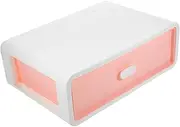 GETAJGHSD Small Drawer Plastic Storage Organizer Stylish Desktop Storage Box for Office Home for Makeup Accessories Capacity Pink