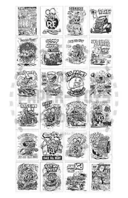 1992 - ED "BIG DADDY" ROTH RAT FINK COLORING BOOK COMPOSITE - PORTRAIT POSTER