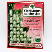 Vintage NOS 20 Christmas Pine Tree Scented Plastic Crystal Light Caps