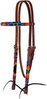Circle Y Wrap Bead Browband Headstall