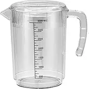 Acunny , Clear Water Carafe Jug, Transparent Tea Jug with Strainer Cover Handle Measurements, Drink Service 2500 ml for Hot Cold Coffee Drink