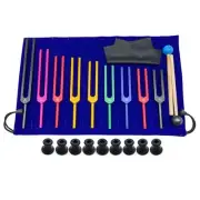 9 PCS Tuning Forks For Therapy, Voice Therapy Black I6E74646