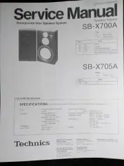 Technics SB-X700A SB-X705A Service Manual Speaker System Photocopy