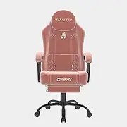 ROYALJOBO GAMING CHAIR for Adults, Ergonomic Gaming Chair with Footrest and Lumbar Support, Reclining Gamer Chair with Large Size Seat, Adjustable Swivel Computer Chair for Office Gaming