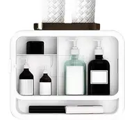 Bathroom Storage Container - Multi-Layer Bathroom Rack Wall Mounted Storage Shelf | Dustproof Home Accessories Space Saving Cosmetic Organizer for Bedroom