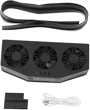 ＫＬＫＣＭＳ Car Exhaust Fan Window USB Auto Air Vent Radiator Quiet Ventilation Fan Radiator Cooling Fan for SUV Vehicle Automotive, Black
