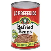 La Preferida Refried Green Chiles Beans 16 oz (Pack Of 12)
