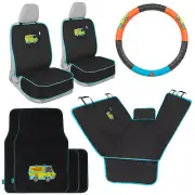 Auto Gift Set Scooby Doo Dog Car Seat Covers Floor Mats Steering Wheel Cover