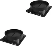 Angoily 2pcs Range Hood Mesh Filter Replacement Universal Kitchen Fan Exhaust Vent Kit Non-return Flap Base Adapter