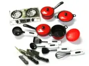 Top Kitchen Toy Simulation Cookware Toy Set Kids Pretend Play Cooking Tool Set