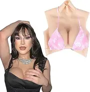 SUAFAXNG Silicone Breast Prosthesis C-G Cup Natural for Crossdresser Transgender Drag Queen