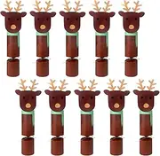 10 Pcs Reindeer Christmas Biscuits Box Christmas Candy Box Make Your Own Biscuits Box Kit Christmas Paper Cookie Boxes Elk Empty Gift Boxes for Sweets Family Table Decoration for Xmas Party Supplies
