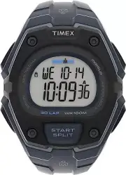 TIMEX TW5M48400 IRONMAN Mens 30 Lap Digital Alarm Indiglo Blue Resin Band Watch
