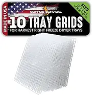 Sophos Survival Tray Grids for Harvest Right Freeze Dryer Trays (Set of 10 grids - fits 5 Medium Trays)