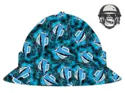Custom Hydrographic Safety Hard Hat CRONULLA SHARKS PRO CHOICE WIDE BRIM