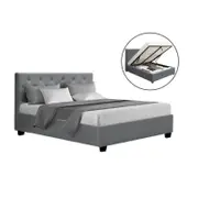 Artiss Fabric Bed Frame Double Gas Lift Beds Base