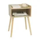 Nightstand, Mid Century Modern Side Table Bedroom with Storage, Small End