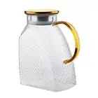 Water Pitcher with Lid 63 Oz High Borosilicate Glass Cold Brew Pitcher Dispenser