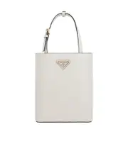 triangle logo-appliqué tote bag One size white