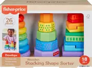 Fisher Price Wood Stacking Shape Sorter