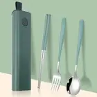 Mirror Polished Cutlery Set Portable Stainless Steel Travel Utensil with Case