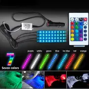4X 9LED Car Inside Atmosphere Neon Multiple Lights Strip RGB Control + IR Remote