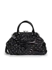 Black Patent Quilted Handbag