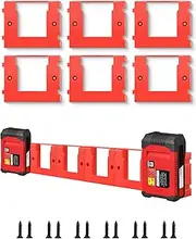 6 Pack Battery Holder Wall Mount Battery Dock Holder for Einhell Power X-Change 18 V Batteries Including Screws, TPDL Battery Storage Rack Battery Dock Holder Compatible with Einhell PXC 18 V