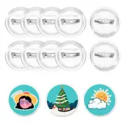 12Pcs Acrylic Sewing Buttons Pin Clear 1" Button Maker Badges