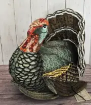 NWT John Derian Turkey Shaped Beaded/Sequin Pillow Fall Thanksgiving Target 2024
