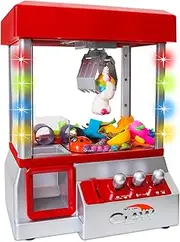 Bundaloo Claw Machine Arcade Game W/Blinking Lights & Sound, Cool Fun Mini Candy Grabber Prize Dispenser Vending Toy for Kids, Boys & Girls