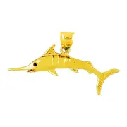14K Gold Marlin Fish Pendant