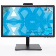 Monitor 19 " With Webcam And Microphone Screen Display Computer PC Case Pos -