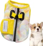 Dog Cooling Vest, Dog Cooler Jacket, Mesh Cloth Material, Lightweight Breathable Pet Coat, Sleeveless UV Protection, Outdoor Summer Apparel with Harness Ring, Lightweight, 1 Piece