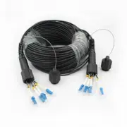 100M LC-LC SM 4 Strand Armored Field TPU Optic Patch Cable Waterproof Head-98674