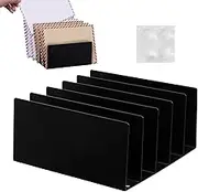 Desk File Organiser - Magazinee File Holder | Metal 4pcs Anti-Slip Pads | Vertical Layered Desk Organizer File Holder | Tiered Storage Stand For Home Study Room Classroom Dormitory Company