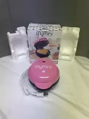 My Mini Heart Waffle Maker Nostalgia Pink Non-Stick 5" Plate Never Been Used!!!