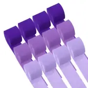 1.8 Inch Crepe Paper Streamer, 12 Roll 984ft Crepe Paper Sheet, Lavender Style