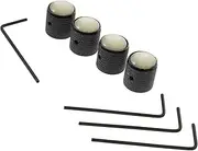 GOOHOCHY Electric Bass Guitar Knobs Volume Tone Control Metal Rotary Knobs 4 Sets Black Easy to Install