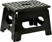 22cm Folding Step Stool Portable Plastic Foldable Chair Store Flat Outdoor BLACK