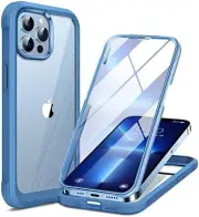 Glass iPhone 13 Pro Case 6.1 inch, 2023 Upgrade Full-Body Clear Bumper Case with